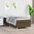 Vidaxl Posteljni okvir z vzmetmi temno rjav 100x200 cm blago