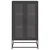 Visoka ploča crna 68x39x123 cm čelik