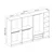 Hanah Home Garderober Kale-7542, 315x190x52 cm, Hrast