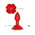 Butt Plug sa vibracijom Rose, 11.2cm, Crveni