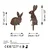 Aberto Design Set dekorativnih figura RaAbbits 01, 52x35 & 56x24 cm, 2 komada