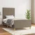 Vidaxl Posteljni okvir brez vzmetnice taupe 100x200 cm blago