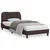Vidaxl Posteljni okvir brez vzmetnice Hvar temno rjav 90x190 cm blago
