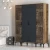 Hanah Home Kumsal PTP Walnut Garderober, Antracit