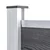 Vidaxl Vrtna ograja WPC 526x106 cm siva