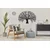 WallXpert metalni zidni ukras 5606, drvo sa razgranatom krošnjom, 75 x 53 cm, crni