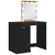 Toaletni stolić s LED svjetlima crni 90 x 42 x 132,5 cm
