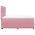Vidaxl Box spring postelja z vzmetnico roza 140x190 cm žamet