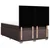 Vidaxl Box spring postelja z vzmetnico temno rjava 160x200 cm blago