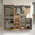 Hanah Home Ormar za hodnik Dd9-Aa, 187,2x180x37,5 cm, Hrast