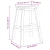 Set bar stolova za vrt 4 pcs Bijelo HDPE