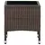 vidaXL Vrtna miza rjava 40x40x45 cm poli ratan