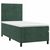 Box spring postelja z vzmetnico temno zelena 100x200 cm žamet