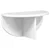 Polica na zidu Zidne 2 pcs Visoki sjaj bijela 38 x 19 x 19 cm