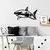 Wallity Zidna dekoracija Shark - L, 70 x 36 cm, Crna
