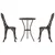 Vidaxl Vrtnik Bistro Set 3 szt. Bronasta Aluminij
