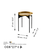Hanah Home Klub sto Shb 44x57x44cm Crno-Zlatni