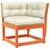 Kutna vrtna sofa s jastucima voštano smeđa 73x73x78 cm borovina