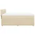 Vidaxl Box spring postelja z vzmetnico krem 160x200 cm blago