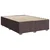 Vidaxl Box spring postelja z vzmetnico temno rjava 140x200 cm blago