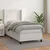 Vidaxl Box spring postelja z vzmetnico bel 100x200 cm umetno usnje