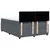 Vidaxl Box spring postelja z vzmetnico temno siva 160x200 cm žamet