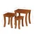 Set uklapajućih stolića 3 kom 50x35x50 cm smeđi drvo bagrema