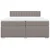 Vidaxl Box spring postelja z vzmetnico taupe 200x200 cm blago