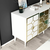 HANAH HOME Komoda Irmak White Gold