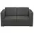 Trodijelni set sofa od tkanina tamnosivi