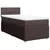 Vidaxl Box spring postelja z vzmetnico temno rjava 100x200 cm blago