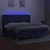 Vidaxl Box spring postelja z vzmetnico LED modra 200x200 cm blago