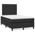 Krevet box spring s madracem LED crni 120 x 190 cm umjetna koža
