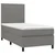 Vidaxl Box spring postelja z vzmetnico LED temno siva 100x200 cm blago