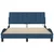 Vidaxl Posteljni okvir brez vzmetnice Hanko moder 140x190 cm blago