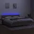 Vidaxl Box spring postelja z vzmetnico LED taupe 200x200 cm blago