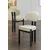 Hanah Home set trpezarijskih stolica Dore 4 kom, krem tkanina Babyface, crne metalne noge