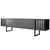 Hanah Home TV Komoda Chrome Line, 180x48x30 cm, Antracit-Crna