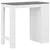 Vidaxl Barska miza s polico 110x50x103 cm bela