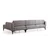 Atelier del Sofa Ugaona garnitura Belissimo 95x67x270cm Siva