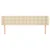Vidaxl Vzglavje z ušesi krem 203x23x78/88 cm blago