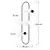 Opviq Zidna lampa E27 Socket, Crno-Bela