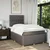 Vidaxl Box spring postelja z vzmetnico taupe 120x200 cm blago