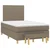 vidaXL Box spring postelja z vzmetnico taupe 120x190 cm blago