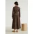 Trendyol Modest Ženska haljina Tctss26Eb00043, Smeđa