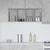 Vidaxl Viseča omarica Betonsko siva 40 x 29,5 x 100 cm Konstruiran les