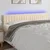 Vidaxl LED posteljno vzglavje krem 200x5x78/88 cm blago