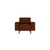 ATELIER DEL SOFA 1-Seat Sofa Sparrow 1 Tile Red Walnut