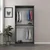 Hanah Home ormar sa reflektujućim staklom Nisa 20626, 90 cm, antracit