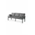 HANAH HOME Baštenska garnitura Nergiz 3+1+1 Dark Grey